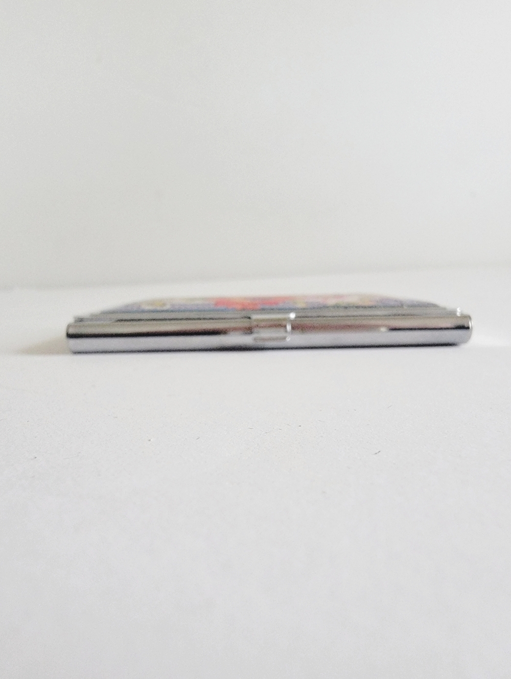 Brighton Blossom Floral Silver Metal Card Case Minimalist Cottagecore Minimalist - Picture 3 of 7